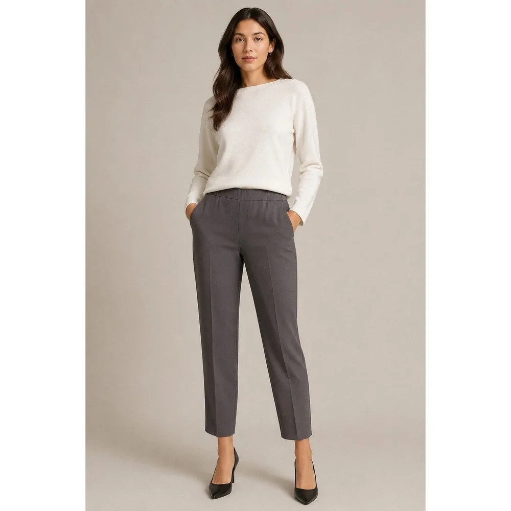 Aritzia Wilfred Darontal Pants Women Size 0 Gray Tapered Pull On Trousers